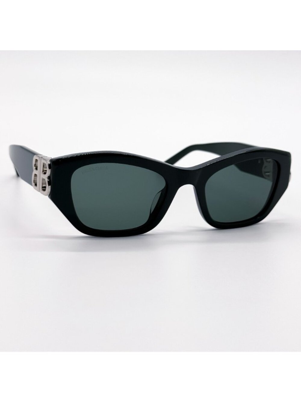 NEW BALENCIAGA BB0311SK 004 SUNGLASSES GREEN GEOMETRIC UNISEX EYEWEAR BALENCIAGA - Picture 5 of 10